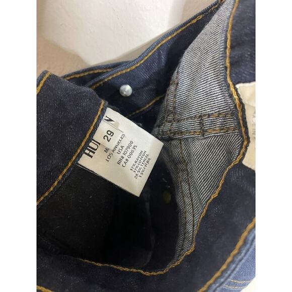 Hudson Jeans 29 Low Rise Flare Dark Wash Stretch Denim Y2k Style Flap Pockets - Picture 12 of 12